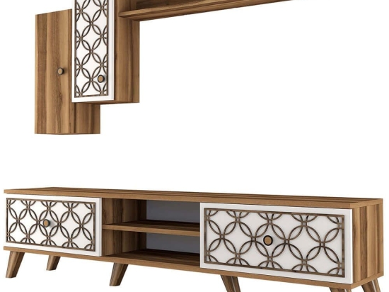 Σύνθεση Τηλεόρασης Class 845HCT3011 180x35x44cm Walnut-White