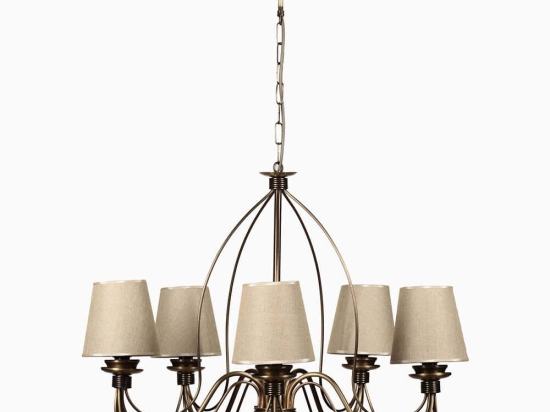 Φωτιστικό Οροφής - Πολυέλαιος Berfin 846STL1469 Φ60x90cm 5xE14 40W Gold-Beige Opviq