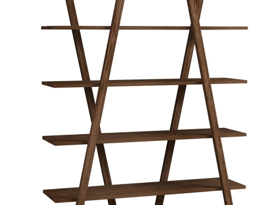 Βιβλιοθήκη Perla 835PUQ3616 115x29,5x144cm Walnut