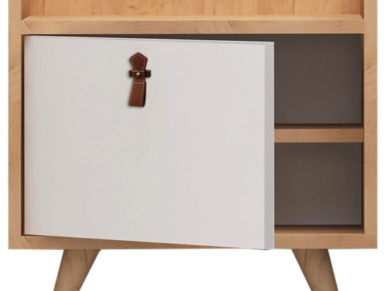 Κομοδίνο Dopo 811MDD3419 50x40x55cm Oak-White