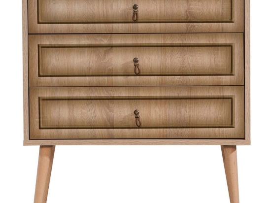 Συρταριέρα Trio 863SPH3404 80x40x90cm Oak