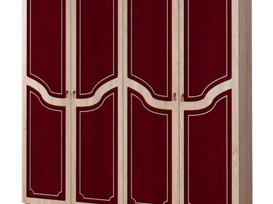 Ντουλάπα Τετράφυλλη Imaj 863SPH4227 180x52x192cm Oak-Red Τετράφυλλη