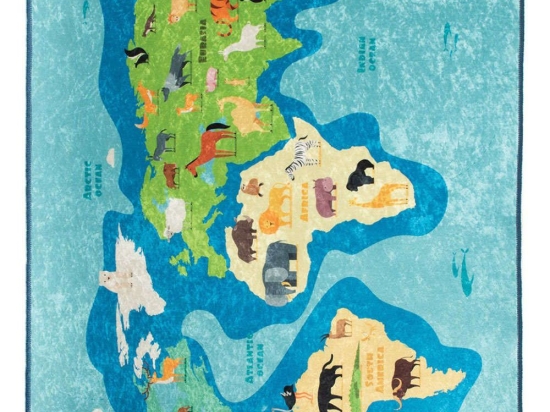 Χαλί Map Blue-Multi Conceptum Hypnose 140X190cm