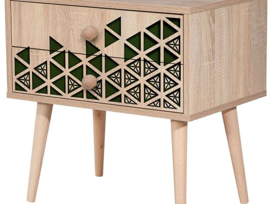 Κομοδίνο Two 869VEL3508 60x40x61cm Oak-Green