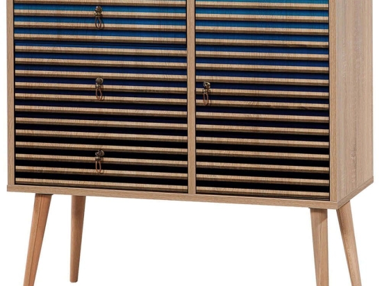 Συρταριέρα Verybox 869VEL3446 90x40x90cm Multi-Blue