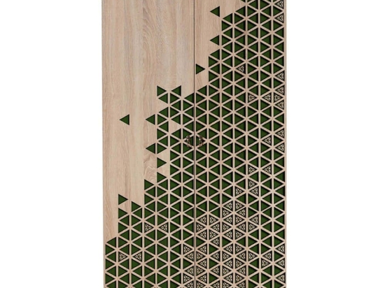Ντουλάπα Δίφυλλη Stil 869VEL4230 90x52x192cm Oak-Green Δίφυλλη