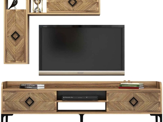Σύνθεση Τηλεόρασης Samba 845HCT3073 180x35x52cm Walnut