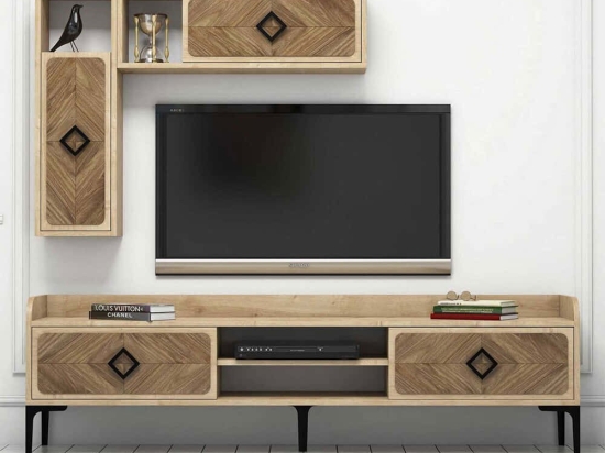 Σύνθεση Τηλεόρασης Samba 845HCT3077 180x35x52cm Oak