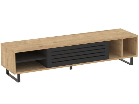 Έπιπλο Τηλεόρασης 835PUQ3024 160x40x35cm Oak-Anthracite