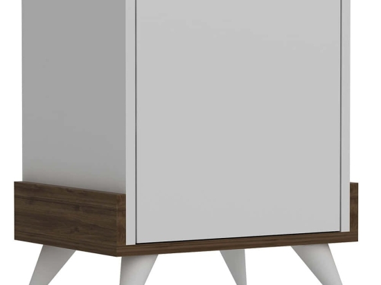 Κομοδίνο Monzana 875ZNA3405 48,6x35x60cm White-Walnut