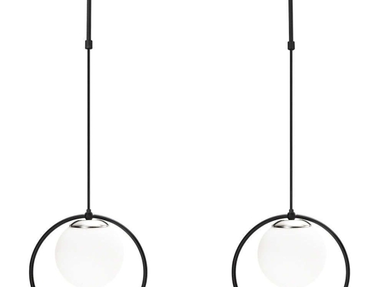 Φωτιστικό Οροφής Dolunay 892OPV1484 74x15x100cm 2xE27 40W Black-White Opviq