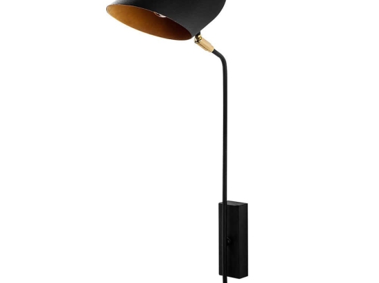 Φωτιστικό Τοίχου - Απλίκα Kesik 892OPV1244 12x35x73cm 1xE27 40W Black-Gold Opviq