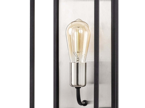 Φωτιστικό Τοίχου - Απλίκα Kafes 892OPV1266 17x19x32cm E27 40W Nickel-Black Opviq