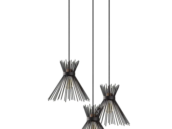 Φωτιστικό Οροφής Kirpi 892OPV1558 63x63x128cm 3xE27 40W Black Opviq