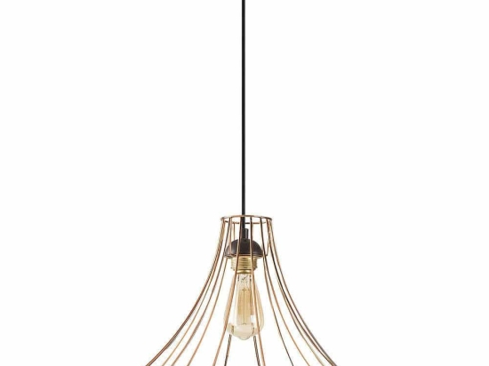 Φωτιστικό Οροφής Saglam 892OPV1576 Φ37x131cm 1xE27 40W Copper-Black Opviq