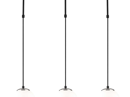 Φωτιστικό Οροφής Uzum 892OPV1604 80x15x125cm 3xE27 40W Black-White Opviq