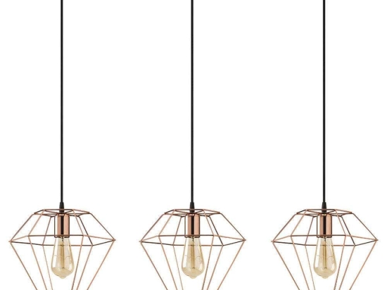 Φωτιστικό Οροφής - Ράγα Elmas 892OPV1623 100x30x134cm 3xE27 40W Black-Copper Opviq
