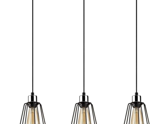 Φωτιστικό Οροφής - Ράγα Tel 892OPV1710 64x15x115cm 3xE27 40W Black Opviq