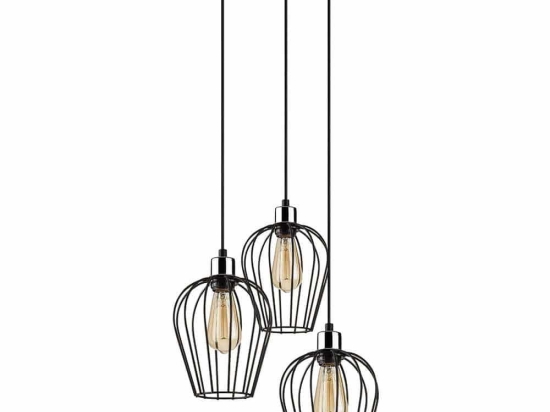 Φωτιστικό Οροφής Tel 892OPV1718 Φ41x115cm 3xE27 40W Black Opviq