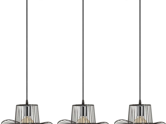 Φωτιστικό Οροφής - Ράγα Tel 892OPV1731 100x30x110cm 3xE27 40W Black Opviq