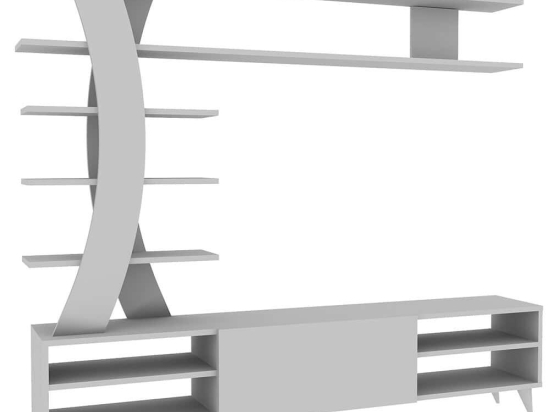 Σύνθεση Τηλεόρασης Duru 875ZNA3038 180x29,5x162cm White