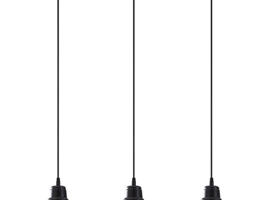 Φωτιστικό Οροφής - Ράγα Berceste 521SHN3253 59x19x108cm 3xE27 40W Black Opviq