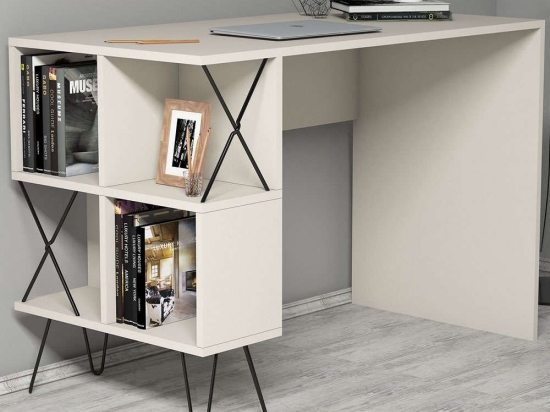 Γραφείο Extra 845HCT3820 120x60x78,8cm Cream-Black