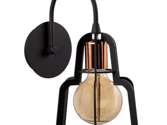 Φωτιστικό Τοίχου - Απλίκα Harran 525NOR3179 20x27x31cm 1xE27 40W Black-Bronze Opviq