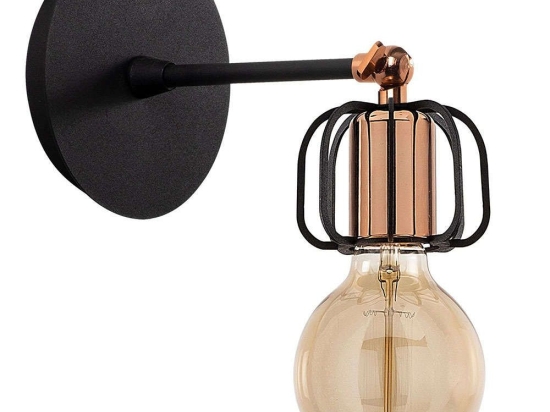 Φωτιστικό Τοίχου - Απλίκα Demre 525NOR3182 Φ10x14cm 1xE27 40W Black-Bronze Opviq