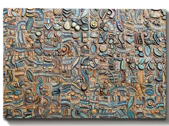 Πίνακας Καμβάς 529TCR1541 100x70cm Multi Wallity Οριζόντιοι Ξύλο, Καμβάς