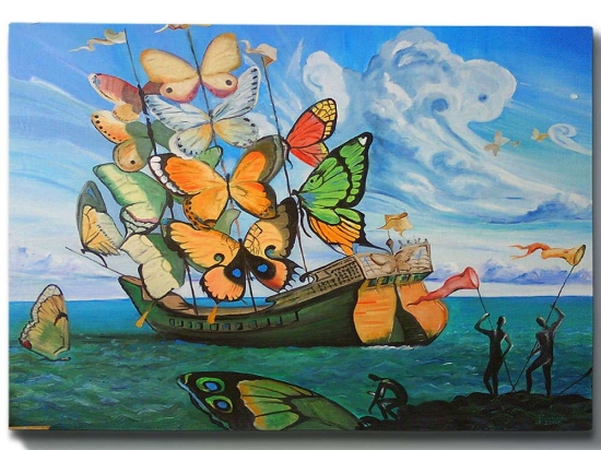 Πίνακας Καμβάς 529TCR1601 100x70cm Multi Wallity Οριζόντιοι Ξύλο, Καμβάς