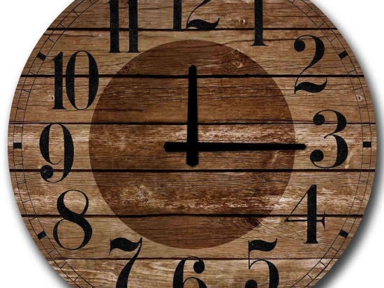 Ρολόι Τοίχου 238HMA6257 Φ50cm Brown-Black Wallity Mdf