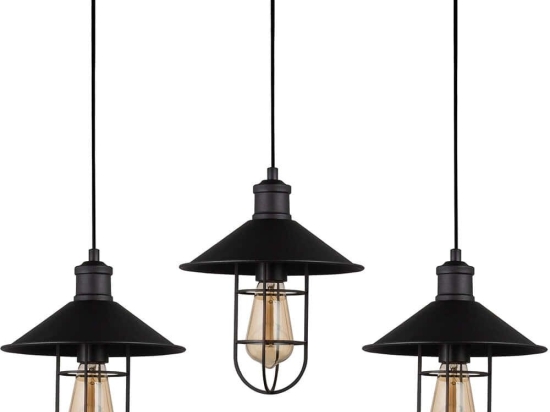 Φωτιστικό Οροφής - Ράγα Ayazma 527ABY1658 74x24x124cm 3xE27 40W Black Opviq