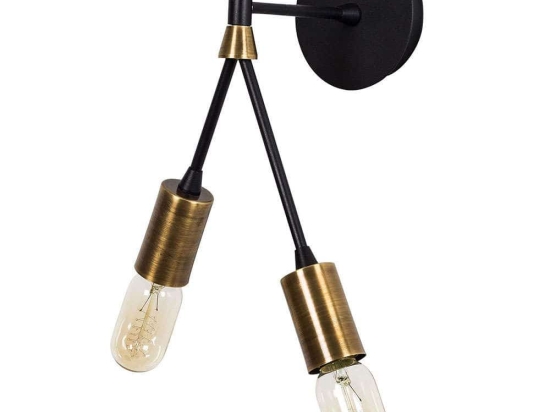 Φωτιστικό Τοίχου - Απλίκα Dartini 527ABY3102 15x17x35cm 2xE27 40W Gold-Black Opviq