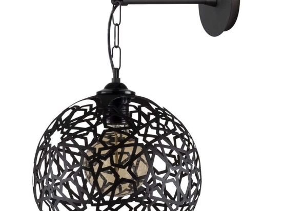 Φωτιστικό Τοίχου - Απλίκα Fellini 527ABY3161 25x30x35cm 1xE27 40W Black Opviq