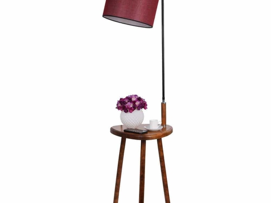 Φωτιστικό Δαπέδου - Τραπεζάκι Demet 534LUN2123 40x160cm E27 40W Walnut-Bordo Opviq