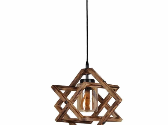 Φωτιστικό Οροφής Berlin 534LUN3125 Φ43x80cm 1xE27 40W Brown Opviq