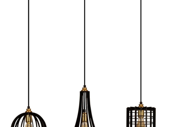 Φωτιστικό Οροφής - Ράγα Fellini 892OPV1793 70x23x130cm 3xE27 40W Black Opviq
