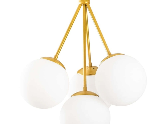 Φωτιστικό Οροφής - Πλαφονιέρα Mudoni 892OPV1808 Φ57x66cm 4xE27 40W Gold-White Opviq