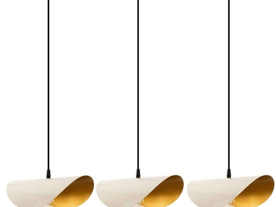 Φωτιστικό Οροφής - Ράγα Sivani 536NTD1146 80x17x106cm 3xE27 40W White-Gold Opviq