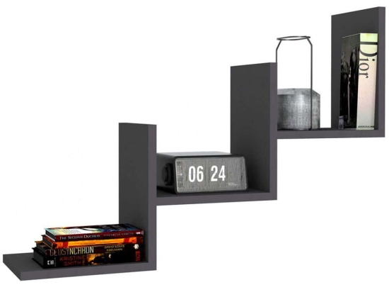 Ραφιέρα Τοίχου Mist 835PUQ2837 90x19,6x60cm Anthracite