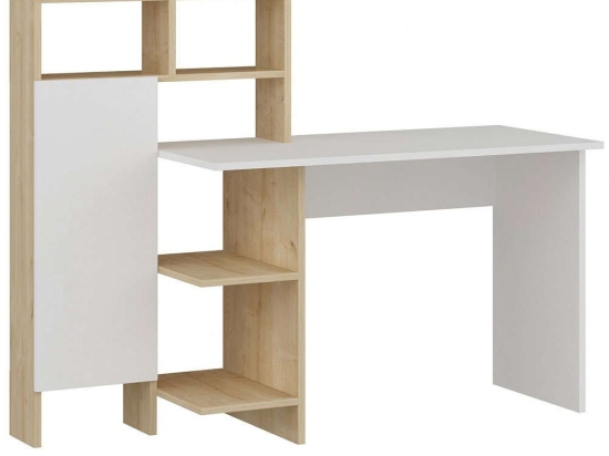 Γραφείο Bugra 550ARN1101 135,9x60x111,8cm Oak-White