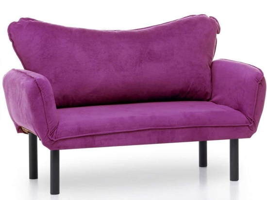 Καναπές - Κρεβάτι Διθέσιος Chatto 859FTN1242 140x65x70cm Purple