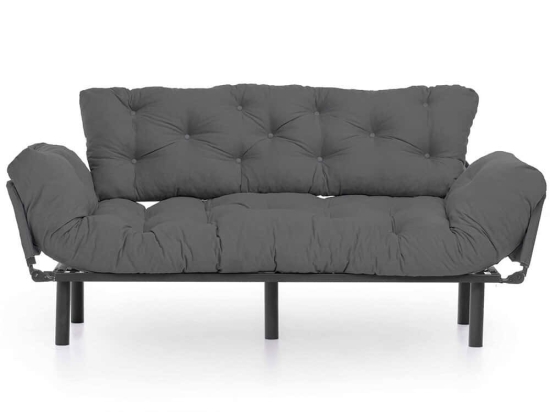 Καναπές - Κρεβάτι Τριθέσιος Nitta 859FTN1362 185x70x85cm Grey