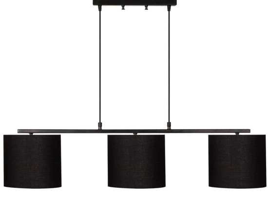 Φωτιστικό Οροφής - Ράγα Valiz 892OPV1851 110x20x120cm 3xE27 40W Black Opviq