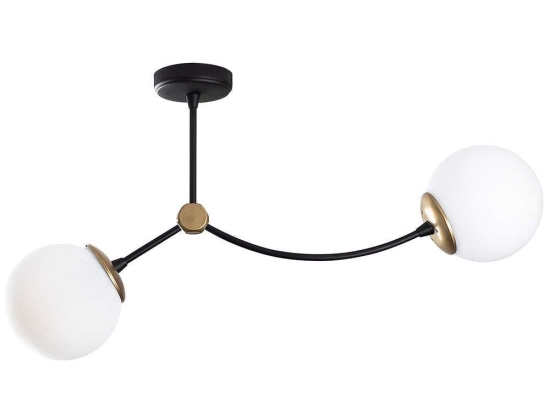 Φωτιστικό Οροφής - Πλαφονιέρα Kromozom 584TTM1105 72x15x36cm 2xE27 40W Multi Opviq