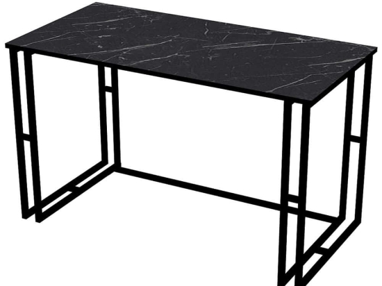 Γραφείο Alfa 541HDL1101 120x60x75cm Marble Effect Black