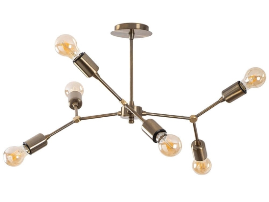 Φωτιστικό Οροφής - Πλαφονιέρα Sparrow 584TTM1245 67x67x43cm 6xE27 40W Gold Opviq