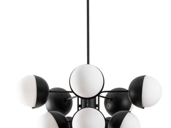 Φωτιστικό Οροφής Karsor 584TTM1286 68x68x75cm 10xE27 40W Black-White Opviq