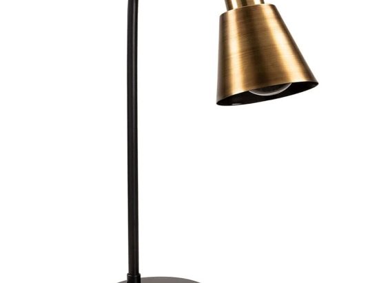 Φωτιστικό Επιτραπέζιο Emek 584TTM1722 28x17x52cm E27 40W Black-Gold Opviq